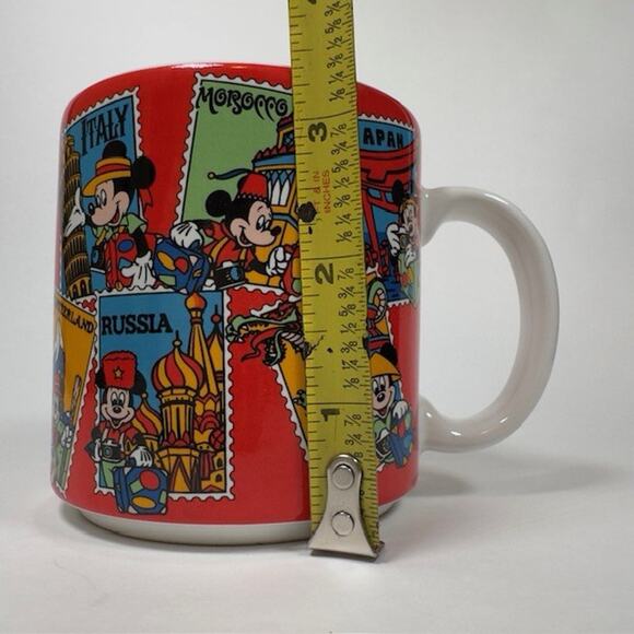 Disney World Travel Postage Stamp Mug/Cup Japan Ceramic Mickey Mouse VTG - Picture 14 of 16